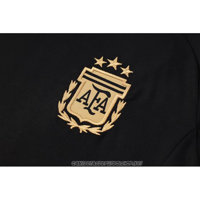 Chandal del Argentina 24-25 Manga Corta Negro - Pantalon Corto